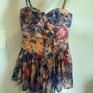 Cider Floral Multicolor Mini Dress